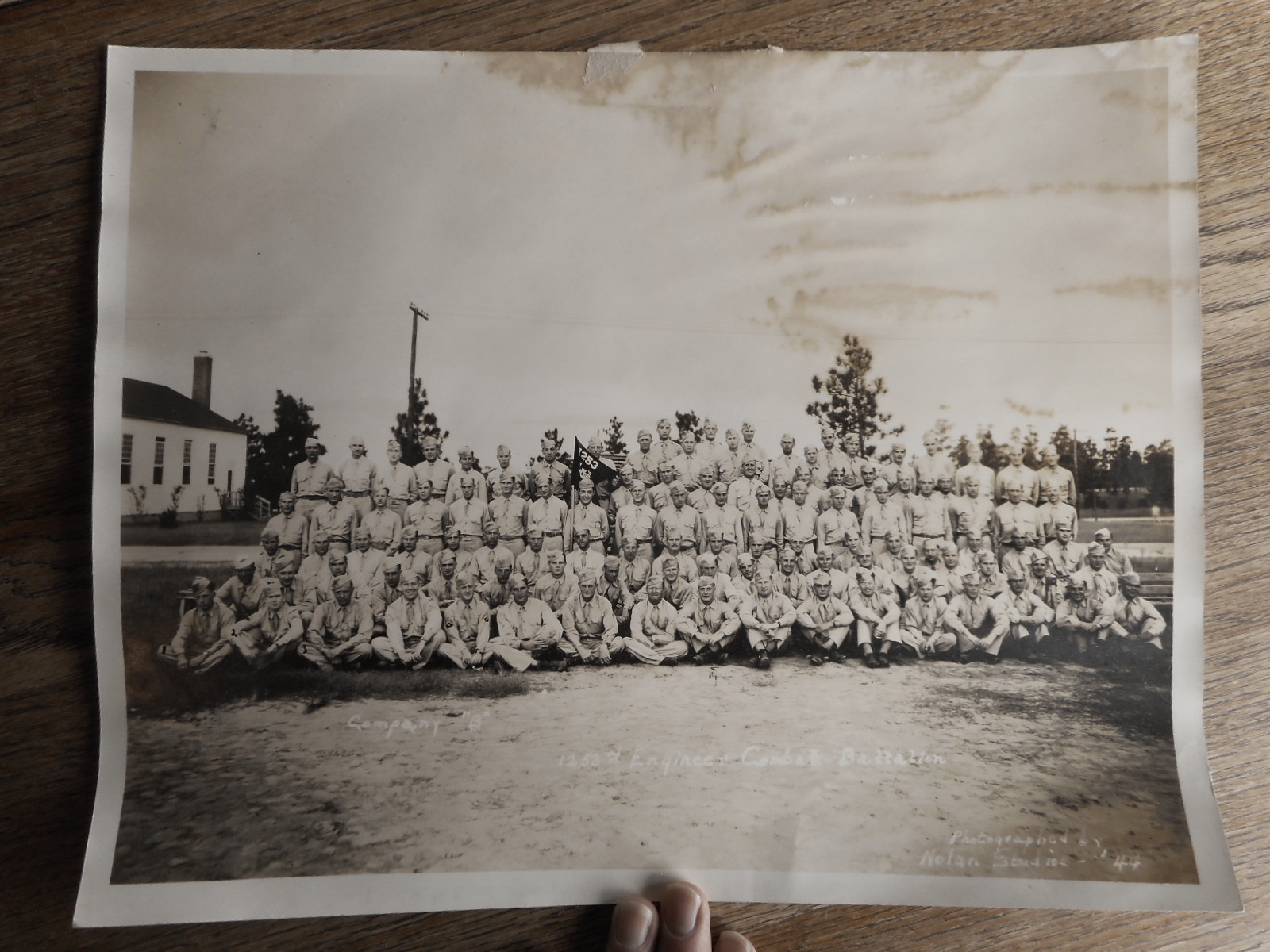 1944 1253rd Engineer Combat WWll Battalion 1944 Photograph Co. B Alexandria, LA