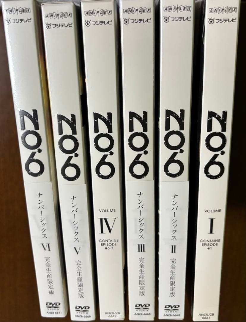 No.6 Number Six DVD Complete Set 6 Volumes Anime Limited Edition Aniplex Japan