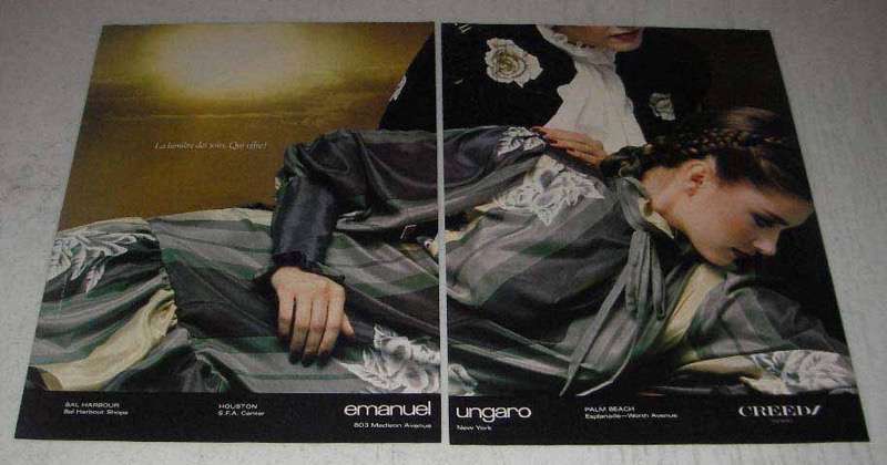 1981 Emanuel Ungaro Fashion Ad