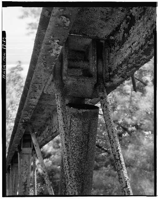 Lancaster MA Atherton Bridge Nashua River 1930s Steel Truss Connection