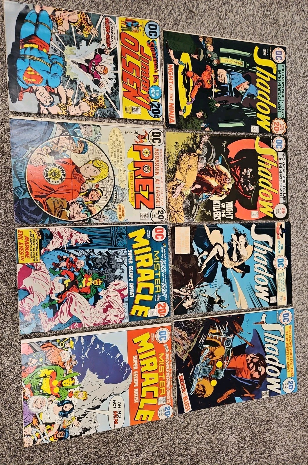 DC Bronze Age Lot Mister Miracle Shadow Superman Jimmy Olsen Prez 1st Teen Presi