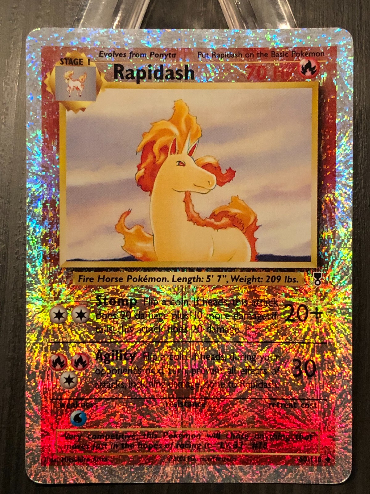 Rapidash 2002 Pokemon LEGENDARY COLLECTION #60 Reverse Holo Foil Rapidash 2002 Pokemon LEGENDARY COLLECTION #60 Reverse Holo Foil