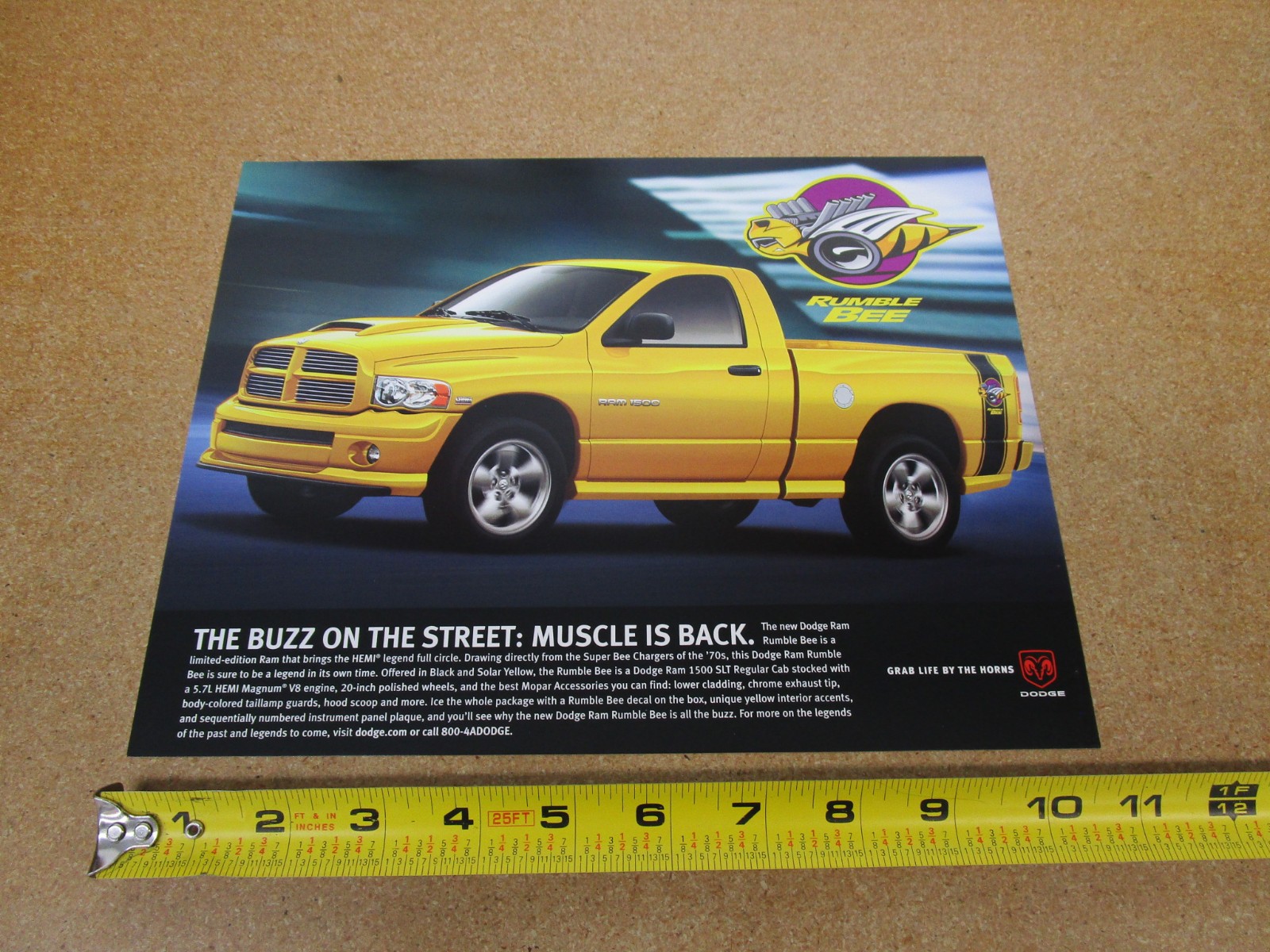 2004 Dodge Ram 1500 Rumble Bee truck pickup sales SHEET brochure ORIGINAL