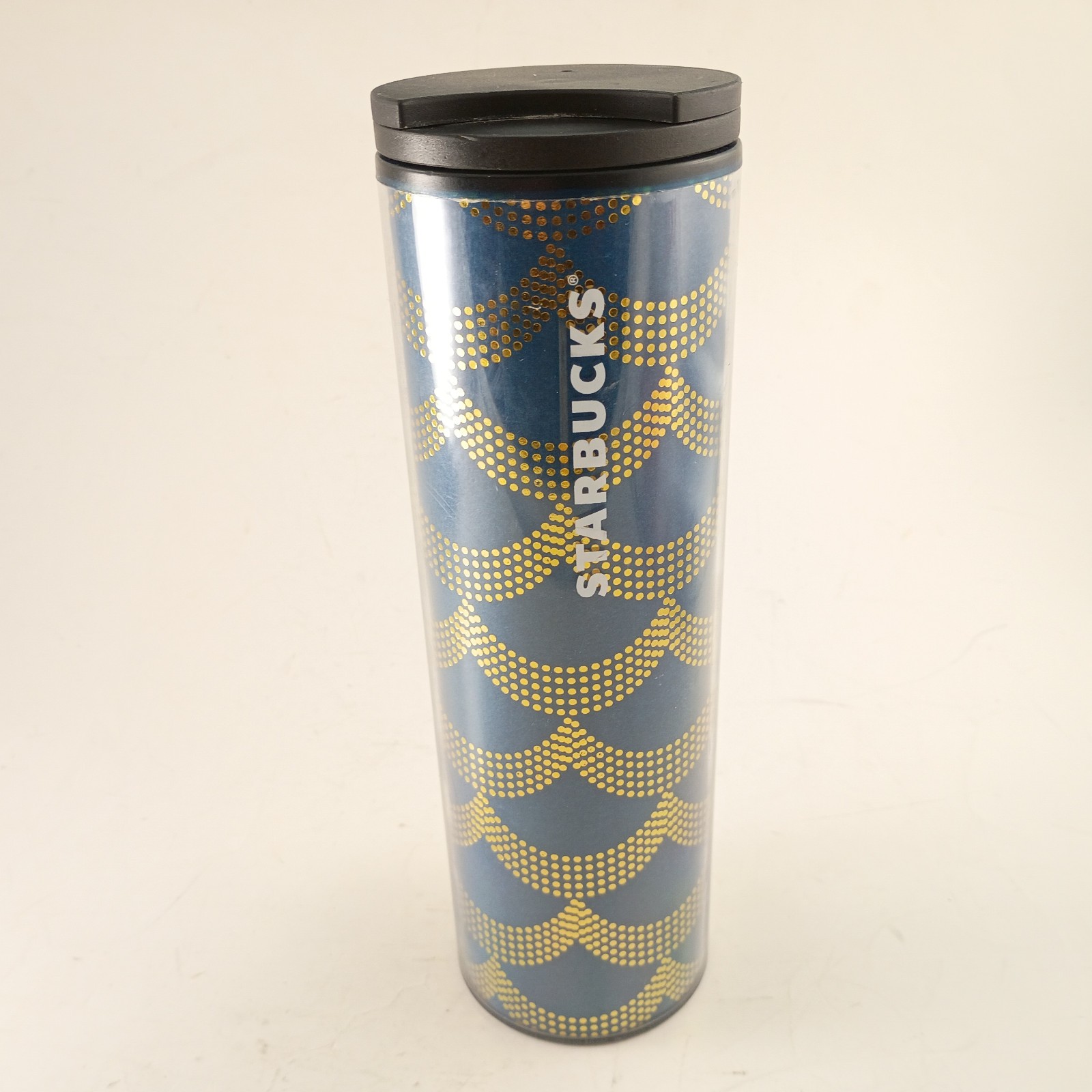 Starbucks Travel Tumbler Mug Blue Siren Gold Scales 16oz Plastic 2017 -FREE SHIP Starbucks Travel Tumbler Mug Blue Siren Gold Scales 16oz Plastic 2017 -FREE SHIP