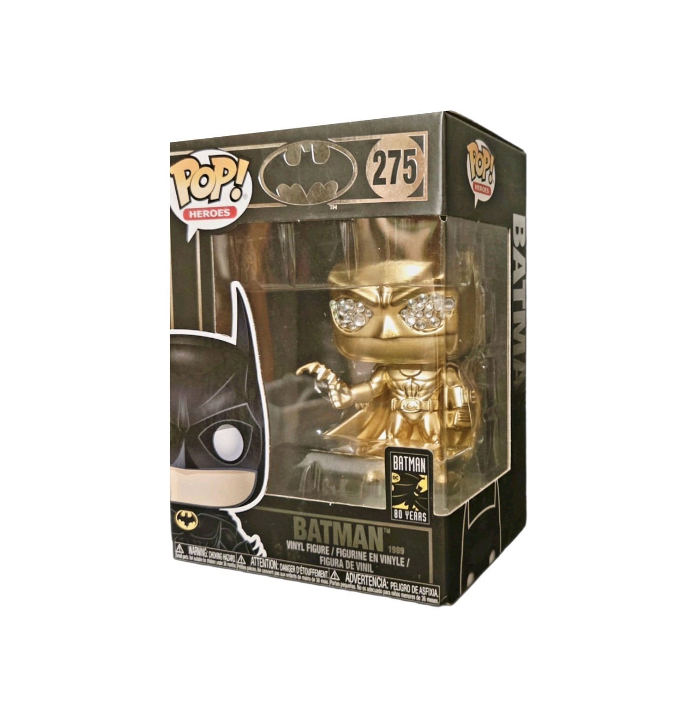 Vaulted Treasures Custom Batman Metallic Gold with Diamonds Funko Pop