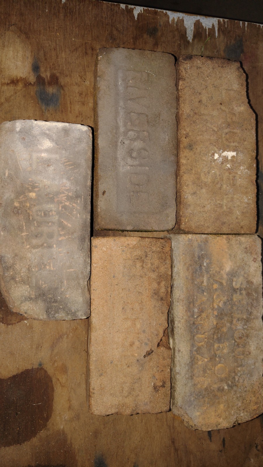 RARE ANTIQUE OLD brick LOT (5)