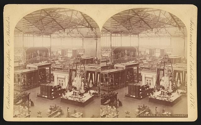 Photo:London England 1851 Main Building Transept Crystal Palace Exhibition