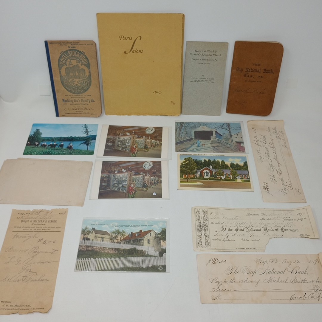 Vintage Pennsylvania Ephemera Lot Postcards & More Gap, Chester County, & More Vintage Pennsylvania Ephemera Lot Postcards & More Gap, Chester County, & More