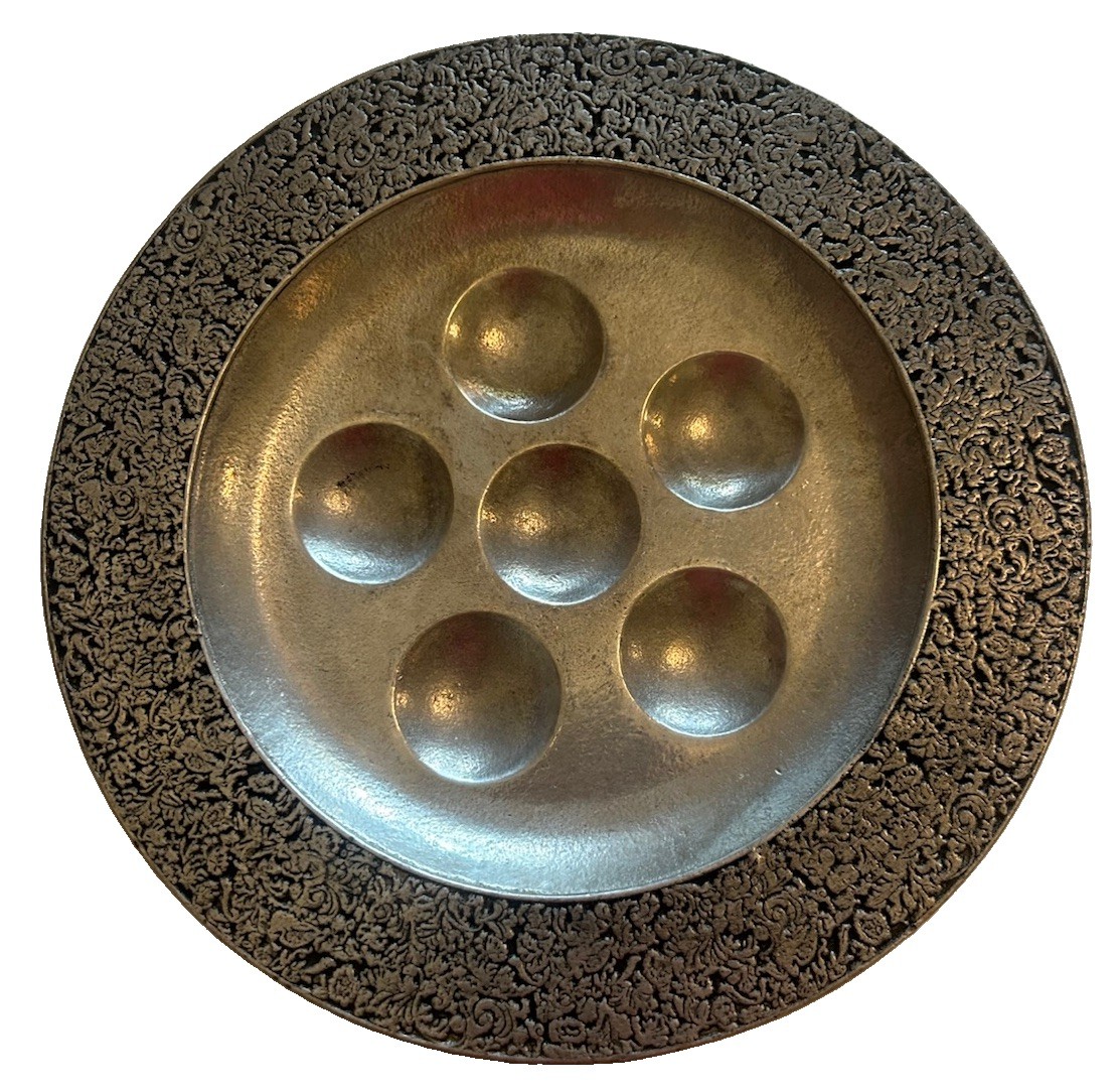 Vtg Wilton Columbia RWP Pewter Jewish Passover Sedar Plate 9” Passover Decor Vtg Wilton Columbia RWP Pewter Jewish Passover Sedar Plate 9” Passover Decor