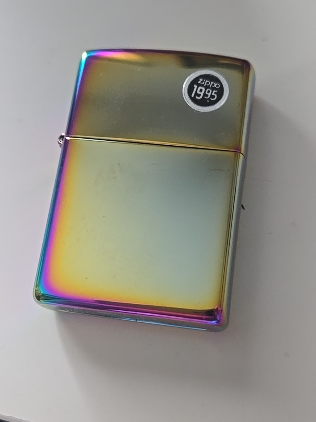 Zippo 2002 Rainbow Iridescent Metallic Spectrum New In Original Box, & Sleeve 