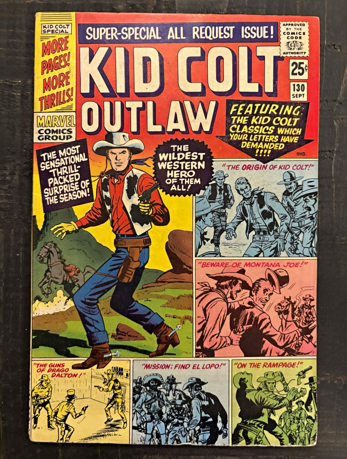 Marvel Comics Group Kid Colt Outlaw #130 Bronze Age Western Comic