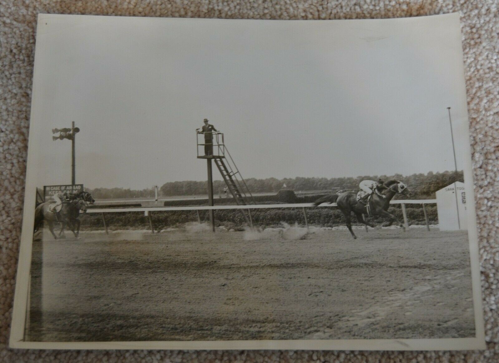 1943 SHUT OUT HORSE RACING PHOTO KENTUCKY DERBY WINNER VINTAGE SARATOGA a