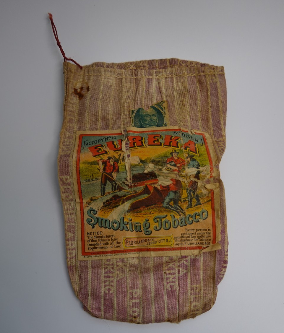 RARE: Eureka Smoking Tobacco Bag/Pouch, circa 1883 RARE: Eureka Smoking Tobacco Bag/Pouch, circa 1883