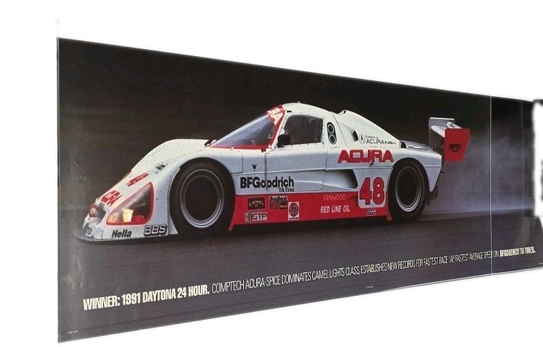 Rare 1991 Daytona 24-hour Winner Acura Number 48 Panoramic Poster 14.5 X48 Rare 1991 Daytona 24-hour Winner Acura Number 48 Panoramic Poster 14.5 X48