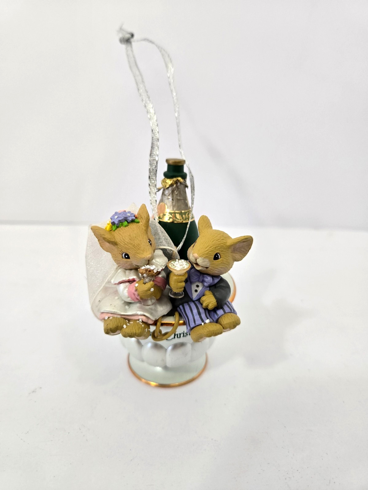 Vintage AGC Inc. First Christmas Together Mouse Couple Ornament