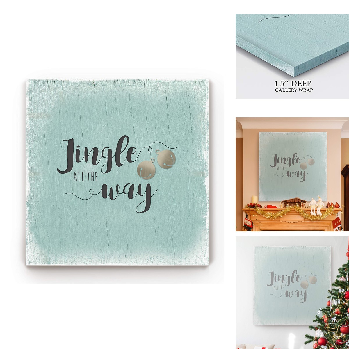 Renditions Gallery Jingle All The Way Christmas Canvas Wall Art 40x40 Renditions Gallery Jingle All The Way Christmas Canvas Wall Art 40x40
