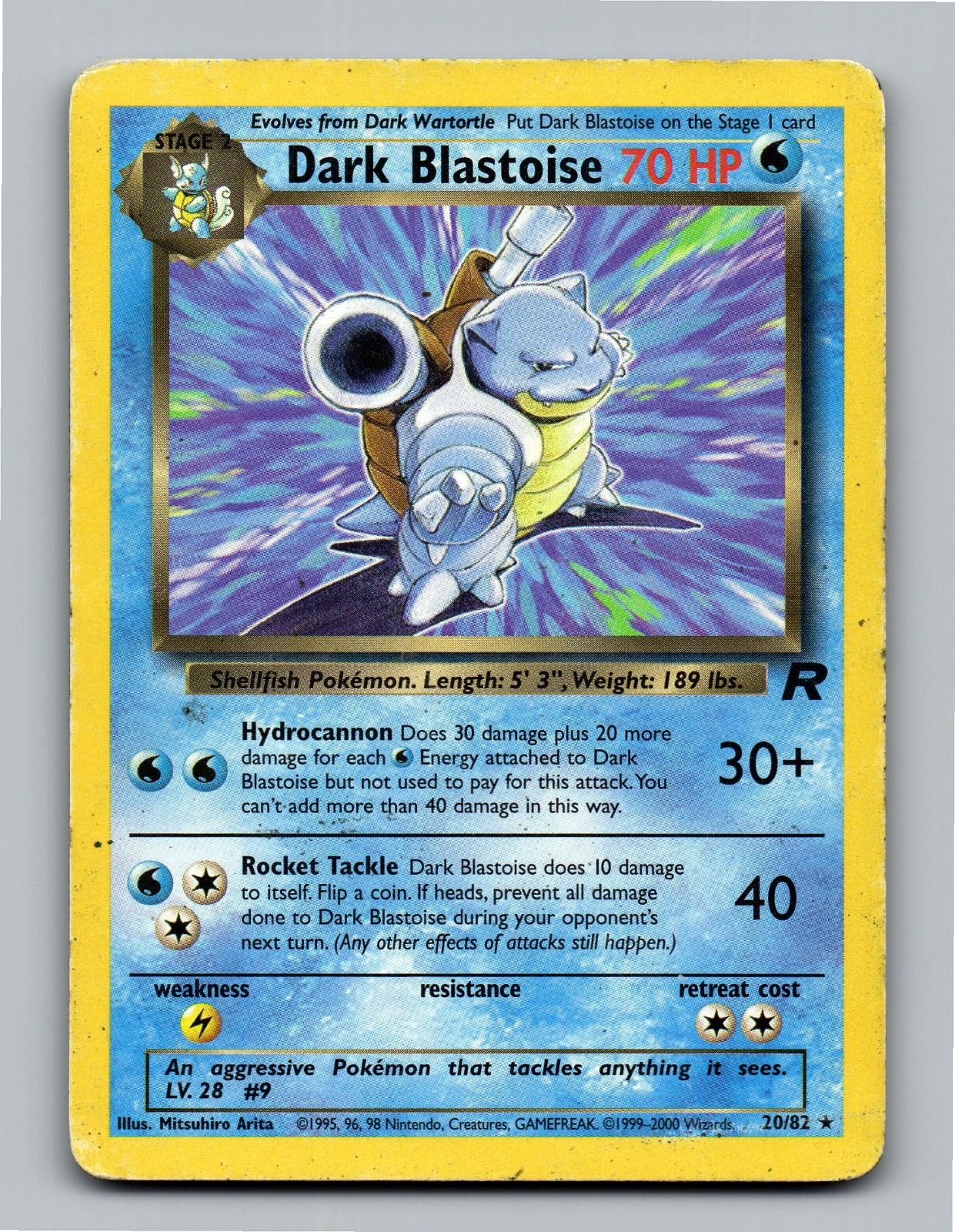 Dark Blastoise 20/82 Team Rocket Unlimited R HP