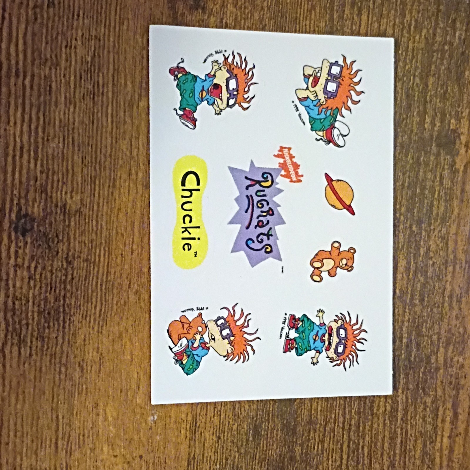 Nickelodeon Rugrats Chuckie Finster Sticker Sheet, Multicolor Paper, English