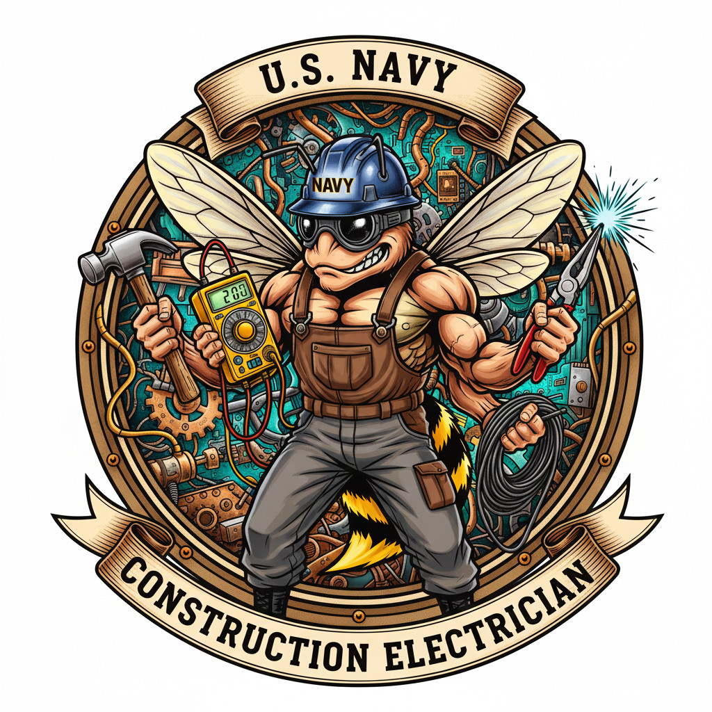 US Navy Construction Electrician CE Seabee 4\