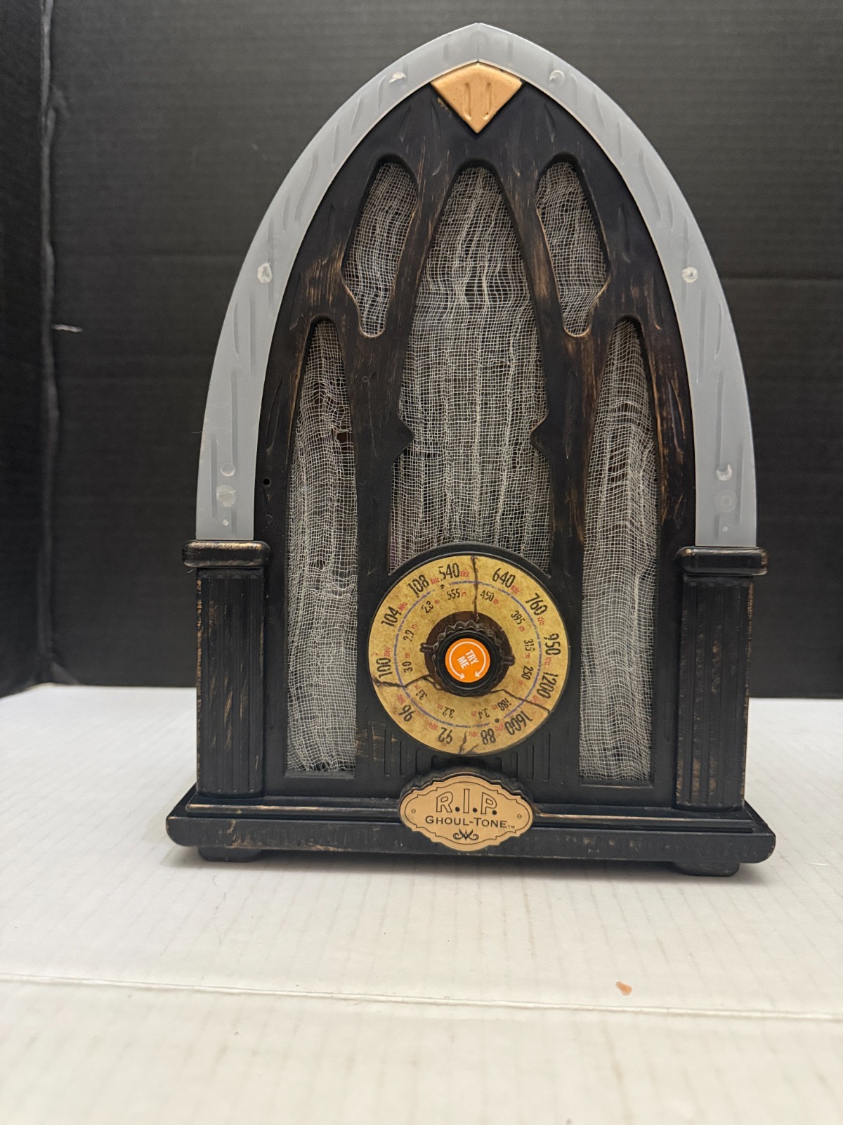 Gemmy R.I.P. Ghoul Tone Battery Operated Haunted Radio