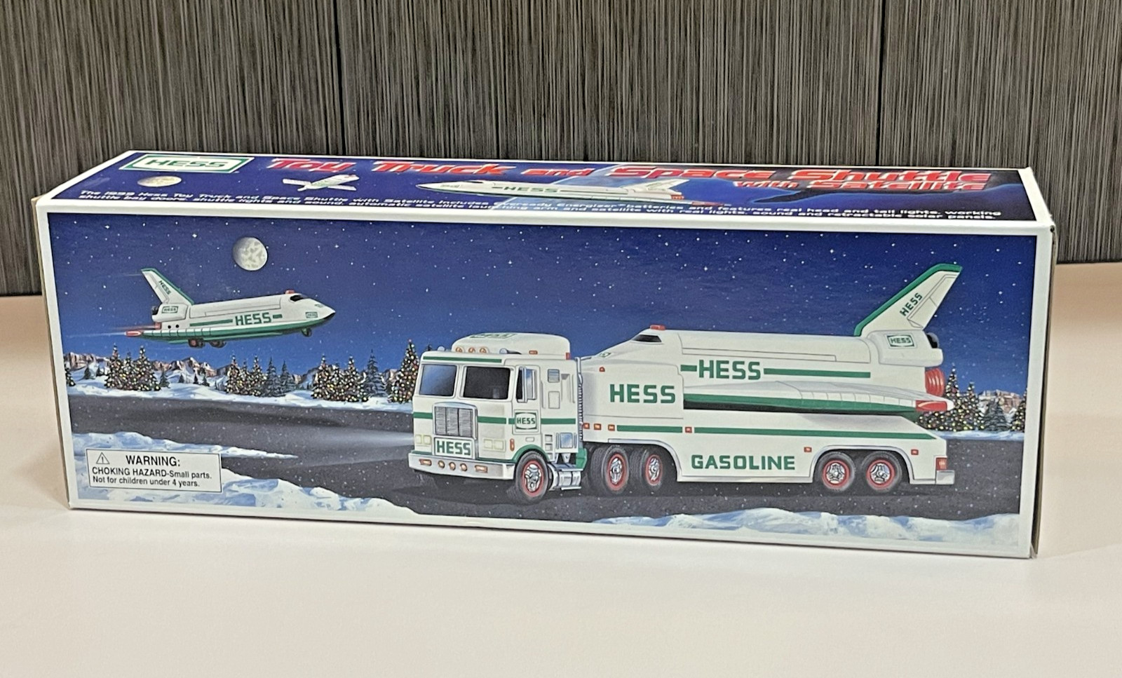 Vintage 1999 Hess Toy Truck And Space Shuttle With Satellite Brand New In Box