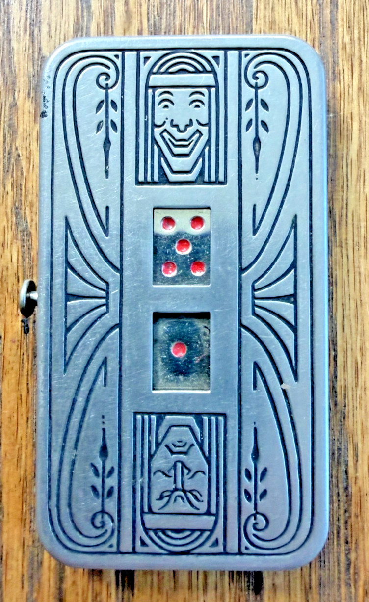 RARE 1920's Art Deco Demley Mechanical Auto-Dice Pocket Game Working RARE 1920's Art Deco Demley Mechanical Auto-Dice Pocket Game Working