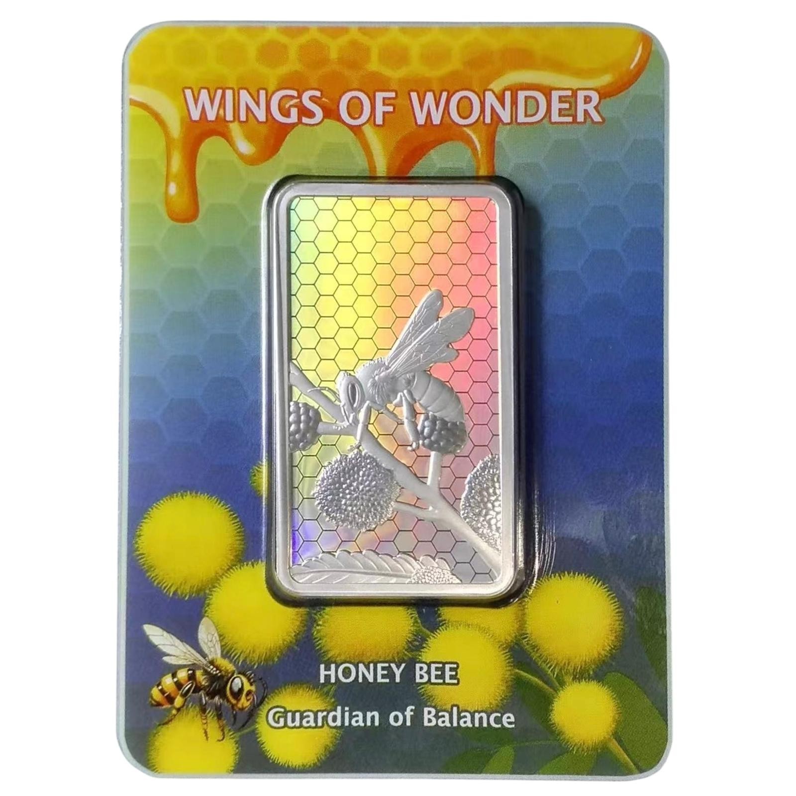 2026 Australia Wings of Wonder Honey Bee 1oz Silver Hologram Bar