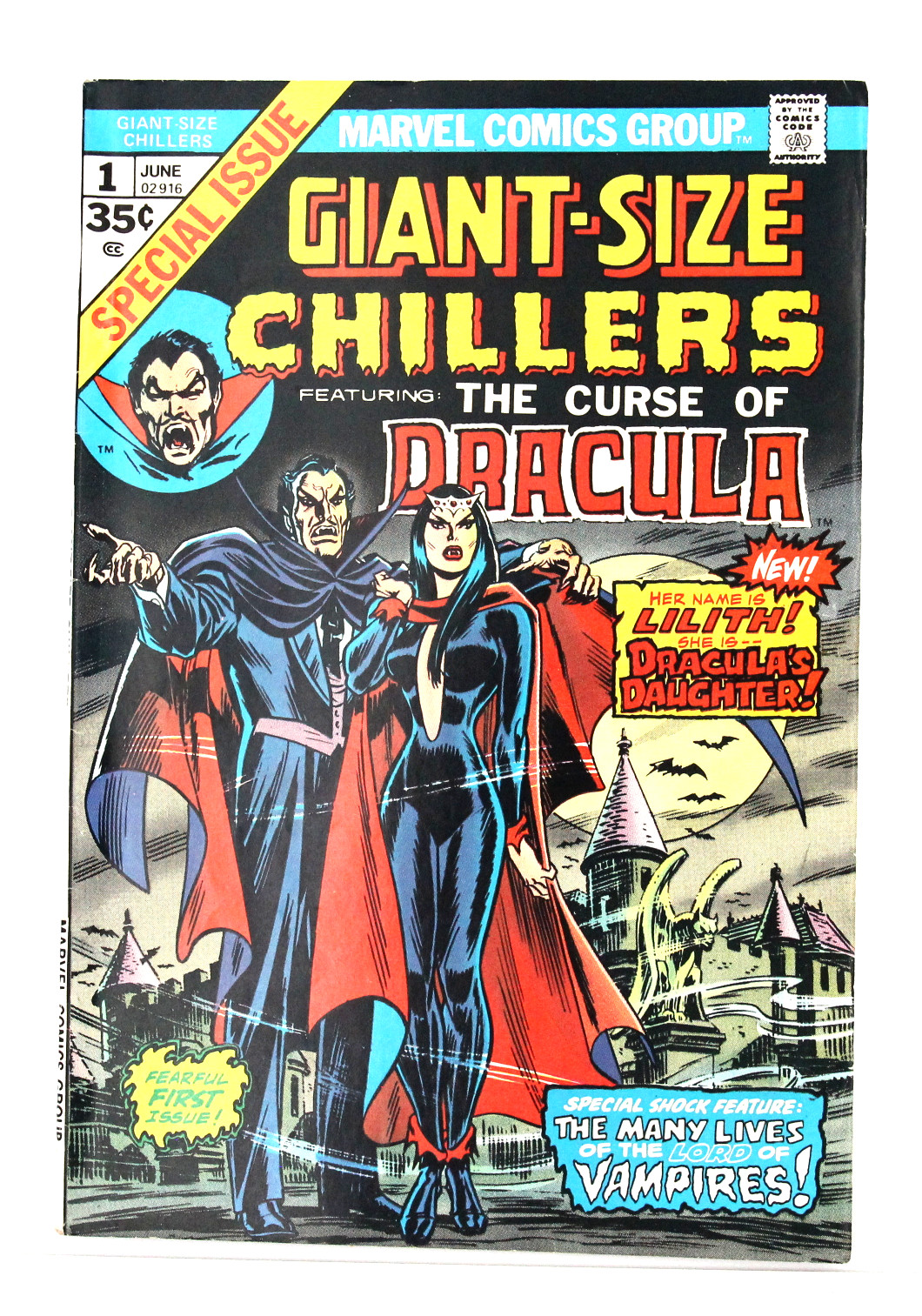 Giant-Size Chillers Dracula #1 Marvel Comics 1974 MCU KEY Horror 1st Lilith VF
