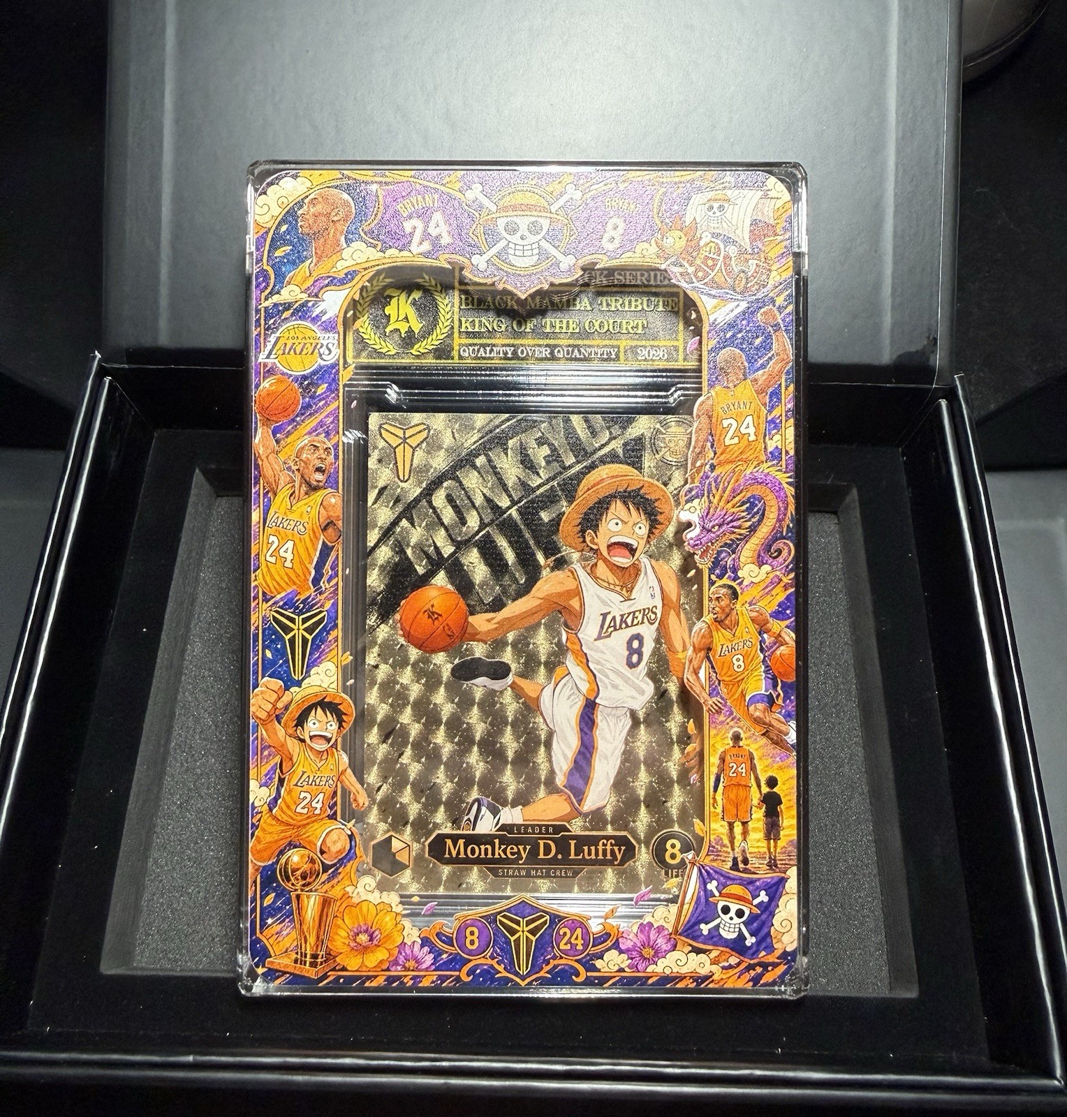 kickstradomis #2026 Kobe Bryant/Luffy Luxury Black Series Superfractor 1/1 