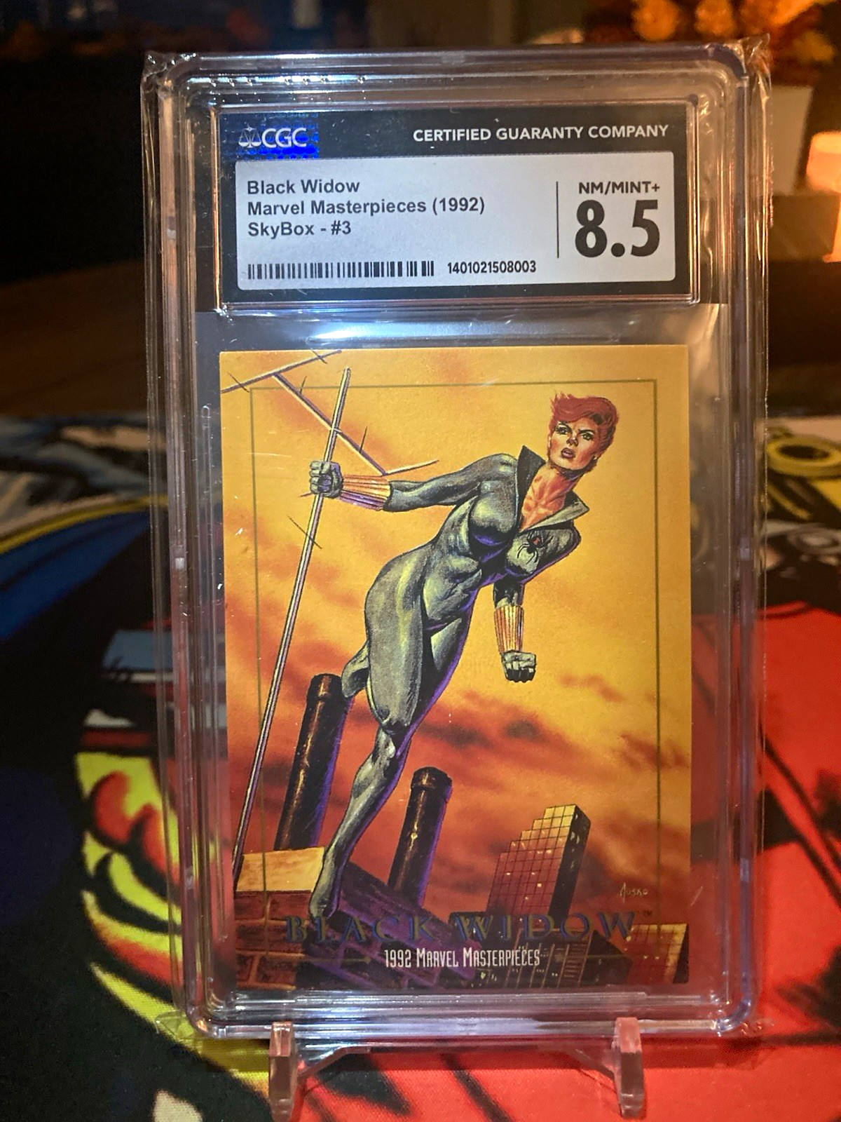 1992 SkyBox Marvel Masterpieces #3 Black Widow Joe Jusko- CGC 8.5 Graded