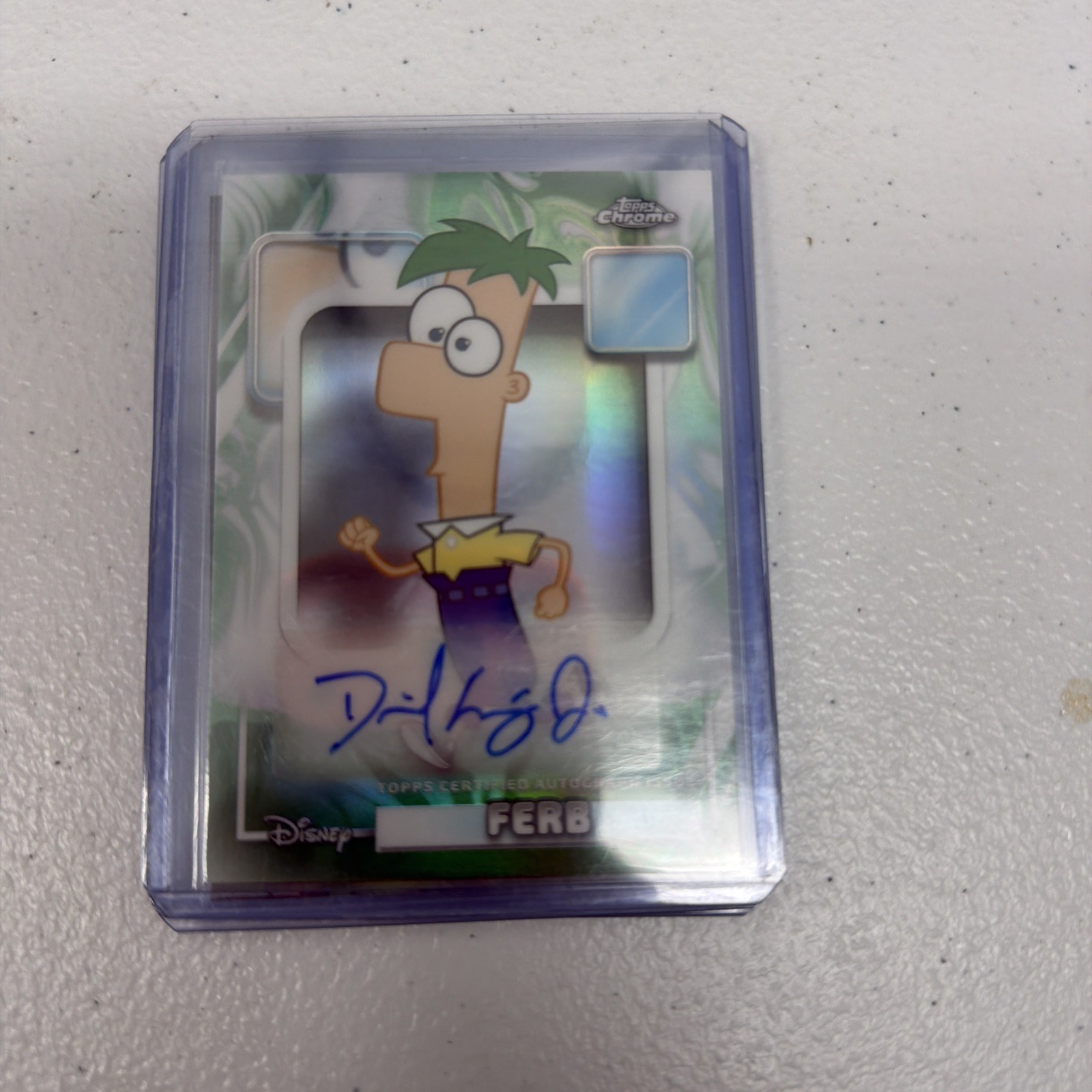 2026 Topps Chrome Disney Ferb Auto Voiced By David Errigo Jr. #AA-DE 2026 Topps Chrome Disney Ferb Auto Voiced By David Errigo Jr. #AA-DE