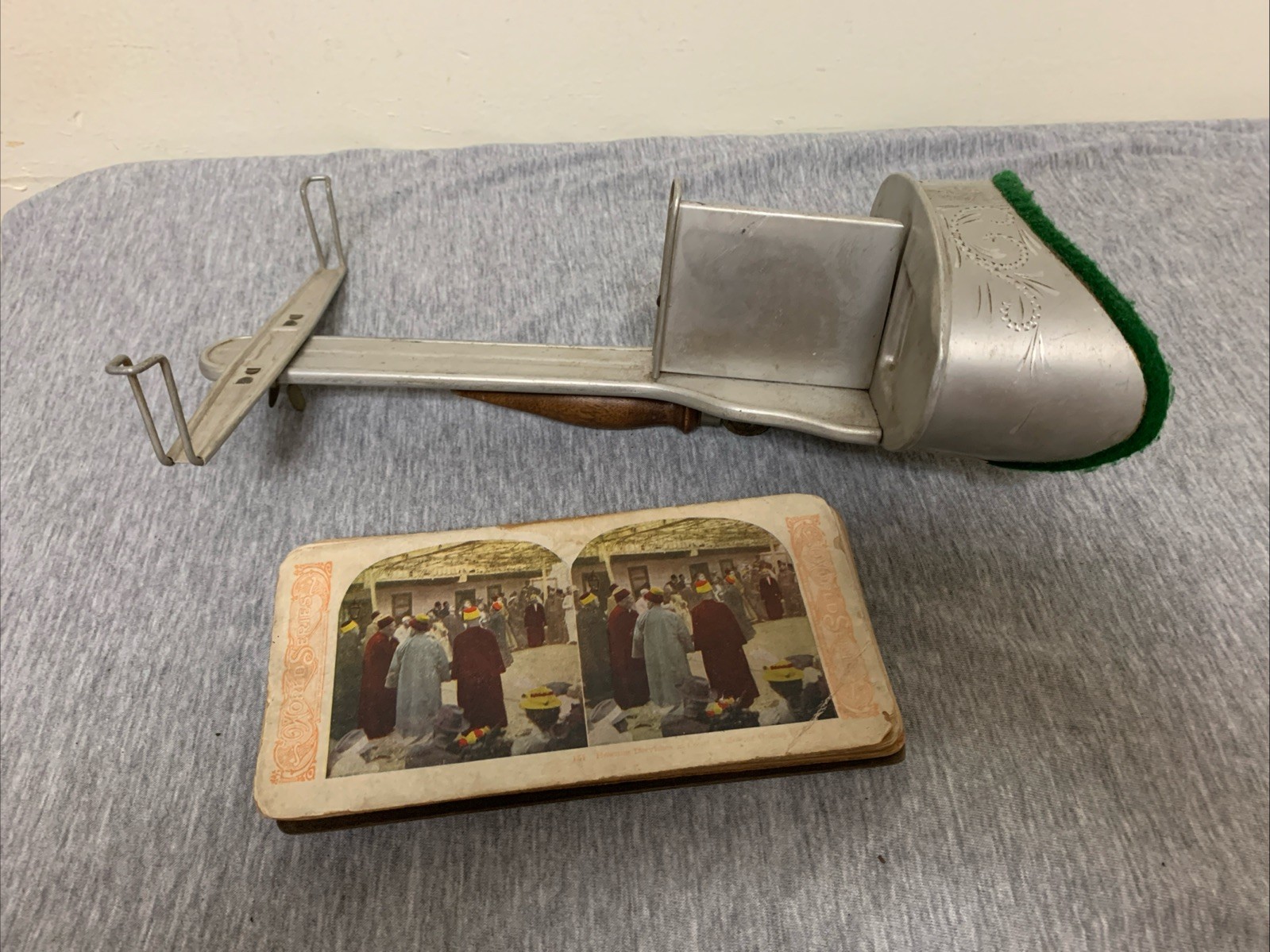 Antique The Perfescope Stereoscope 3D Viewer & Stereoview Card Lot