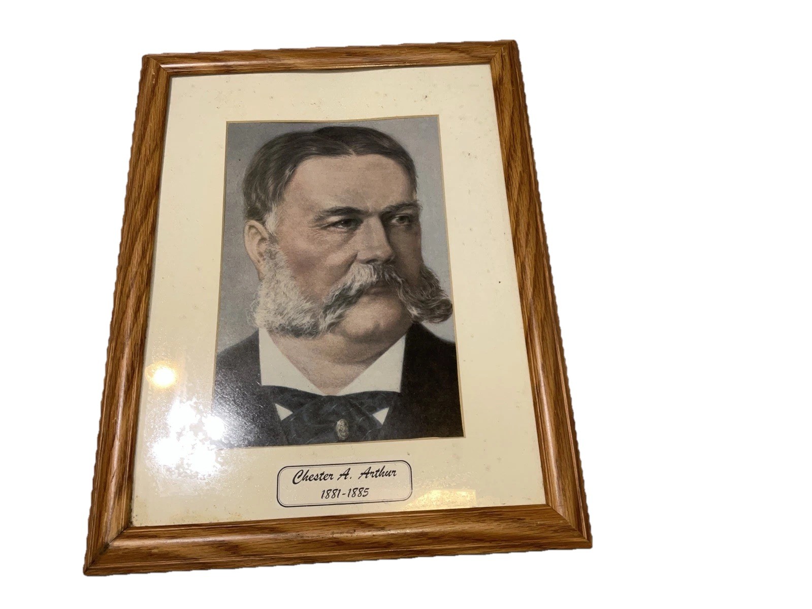~ VTG historical Portraits Warren G Harding 1921-1923￼ Oak Frame ￼
