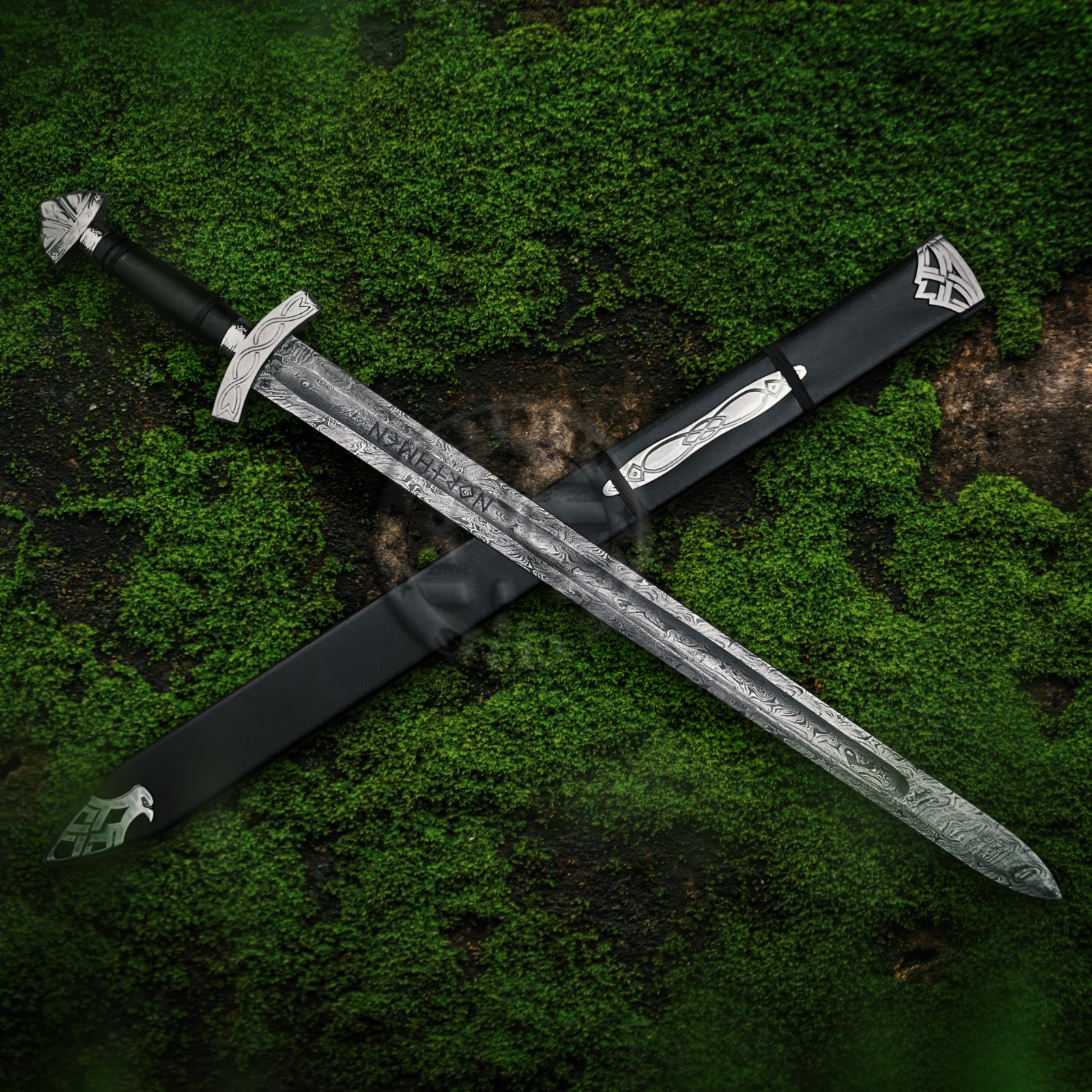 N0rthmen Norse Viking Sword – Battle Ready, Handmade High-Carbon Steel, Scabbard