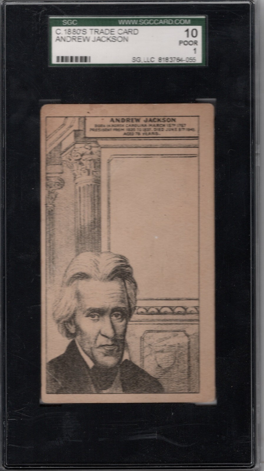 1880\'s H602 Trade Card AndrewJackson (7th US President) 1880\'s H602 Trade Card AndrewJackson (7th US President)