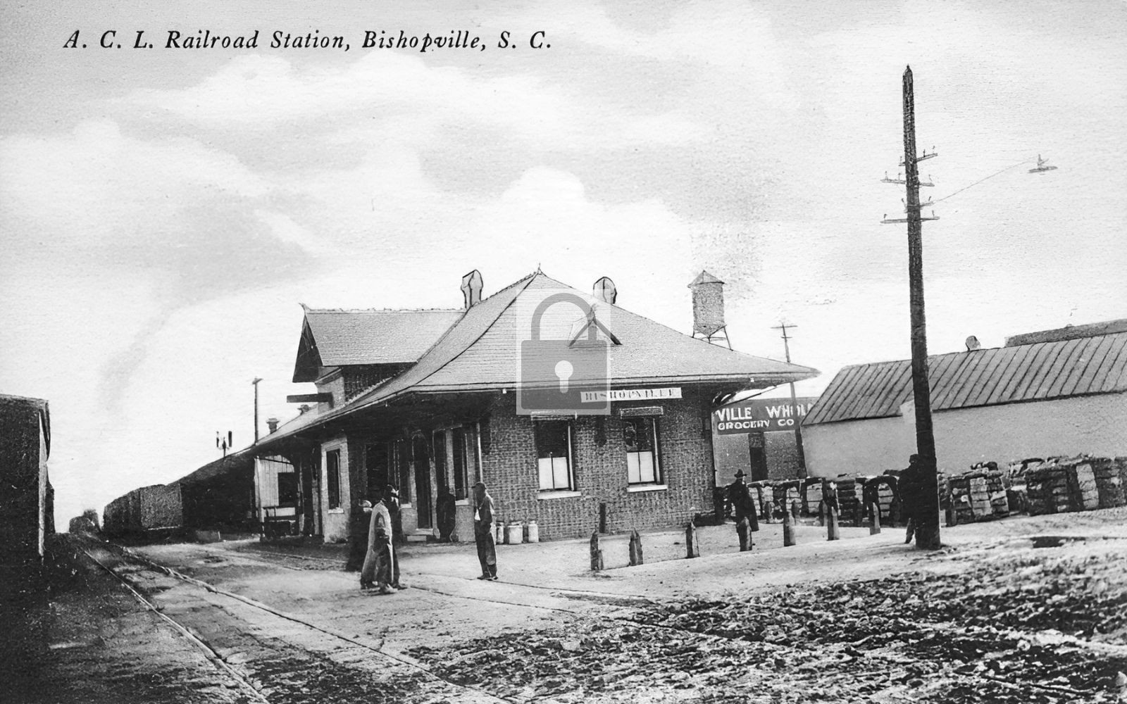 Railroad Train Station Depot Bishopville South Carolina SC - Reprint Railroad Train Station Depot Bishopville South Carolina SC - Reprint