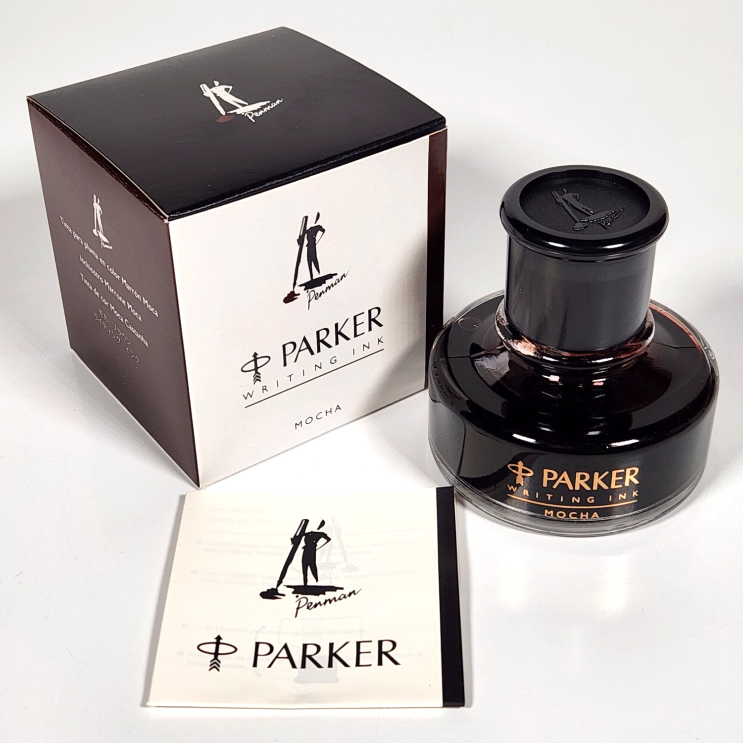 Vtg NOS Parker Penman Writing Ink 50ml Factory Sealed Bottle Made in UK - Mocha