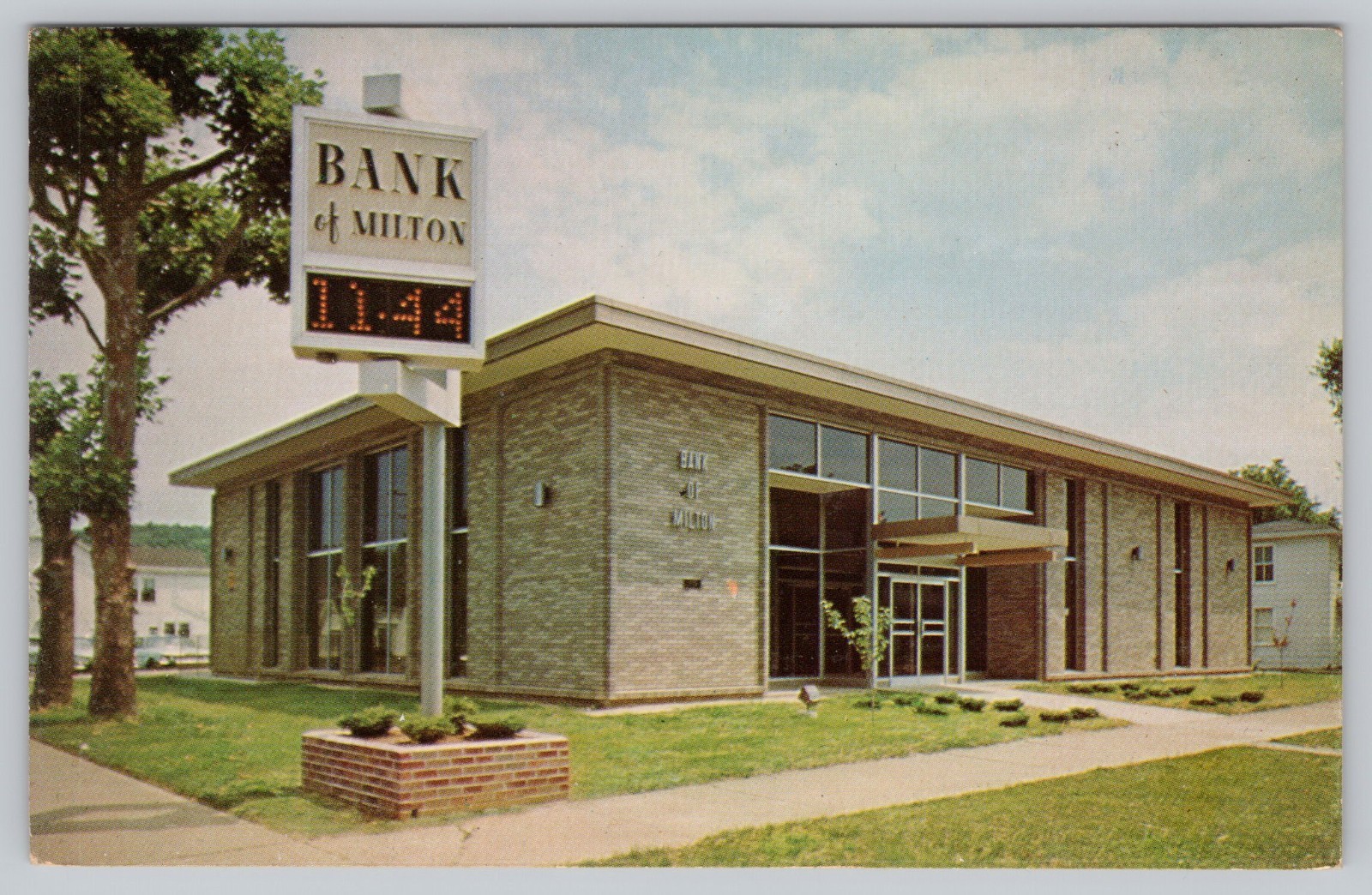 Bank of Milton, Church Street, Milton WV West Virginia Postcard 1960s Unposted Bank of Milton, Church Street, Milton WV West Virginia Postcard 1960s Unposted