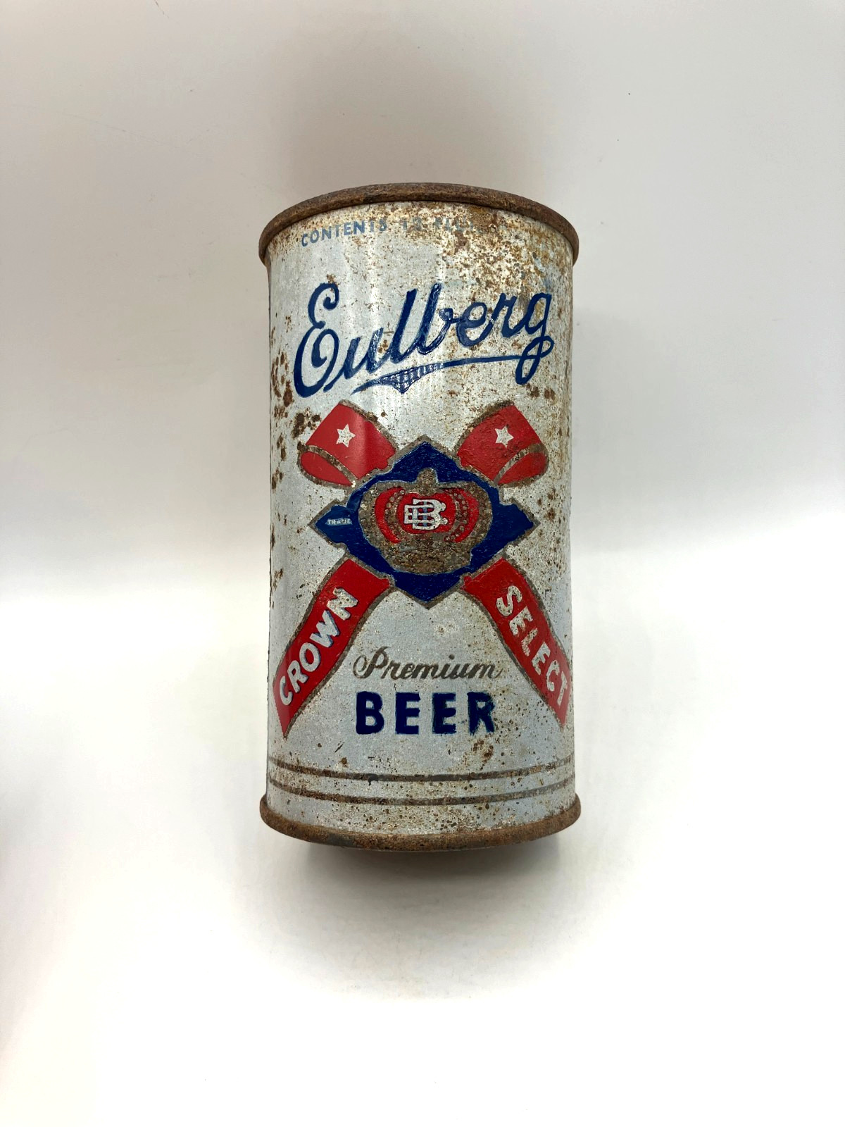Tough Find 12oz * EULBERG * Crown Select Flat Top Beer Can Eulberg Waukesha