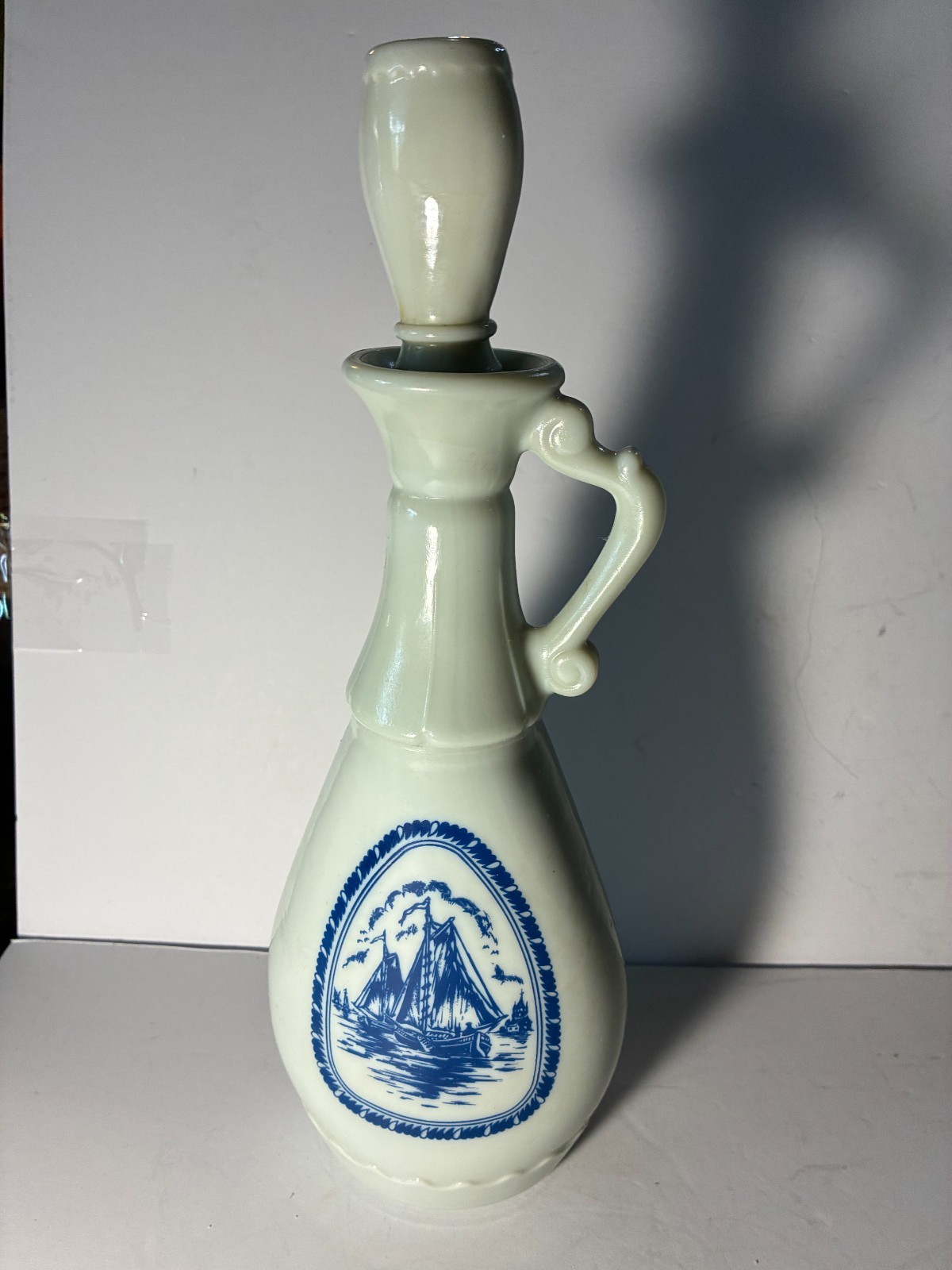 1963 JIM BEAM DECANTER  DELFT BLUE NAUTICAL THEME- 