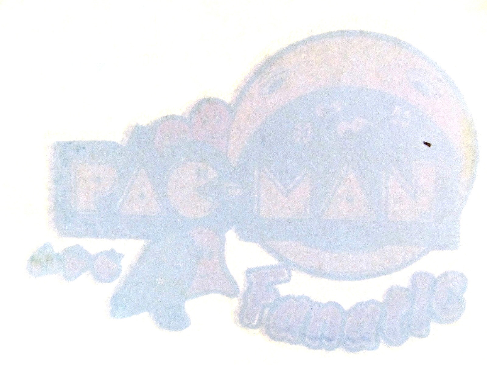 Vintage Pac-Man Fanatic glittery T-shirt iron-on transfer