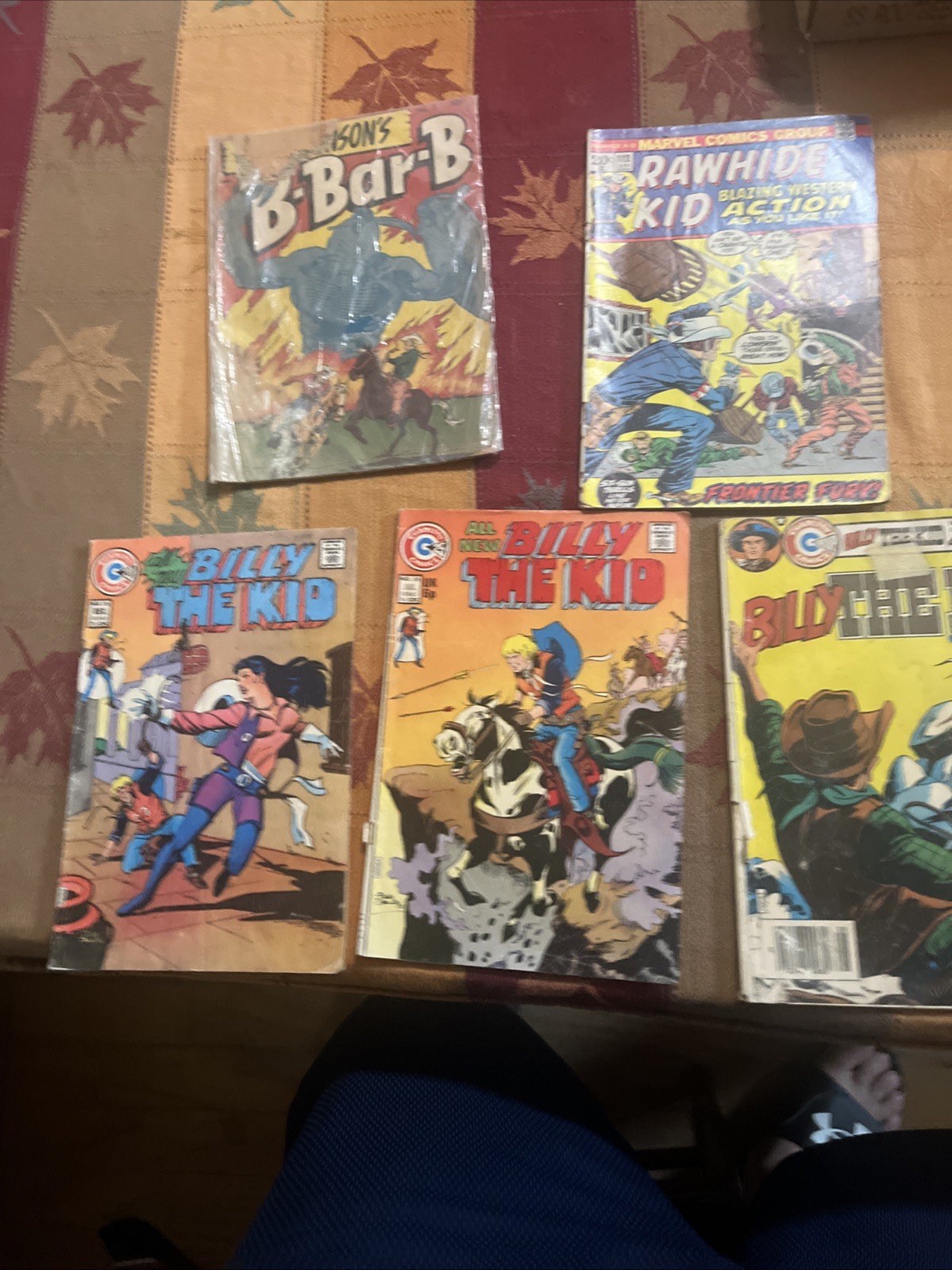 Vintage Western Lot Of 5 Comics-Billy the Kid, Rawhide Kid & Bensons B-Bar-B