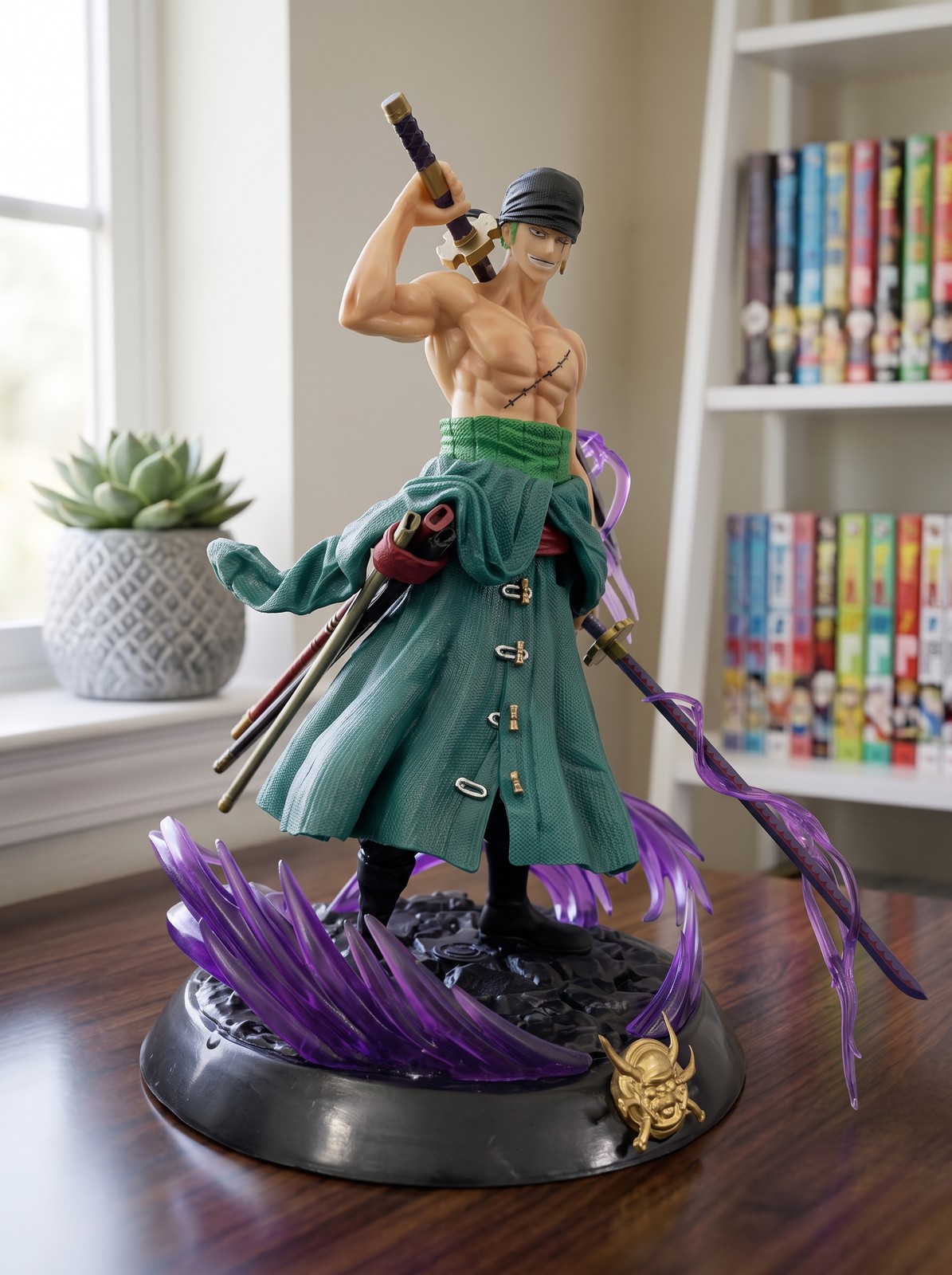 One Piece Roronoa Zoro Dream Anime Figure 26cm/10in Statue 2 Heads Collectible One Piece Roronoa Zoro Dream Anime Figure 26cm/10in Statue 2 Heads Collectible