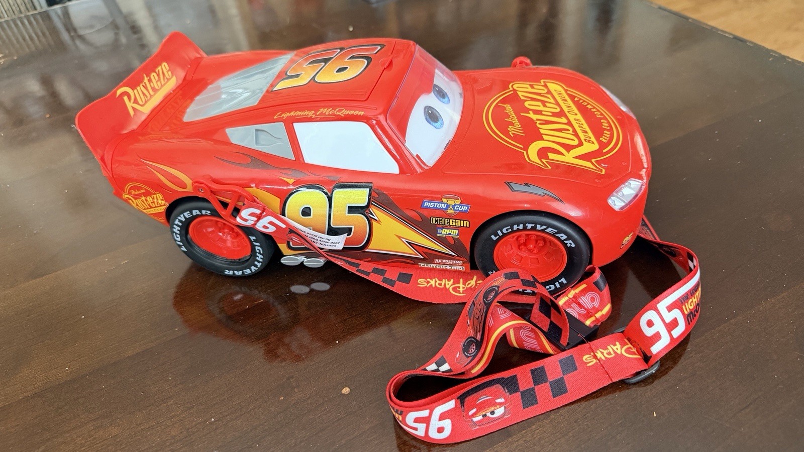 Disney Parks Cars Lightning McQueen 20th Anniversary Popcorn Bucket Lights Up Disney Parks Cars Lightning McQueen 20th Anniversary Popcorn Bucket Lights Up