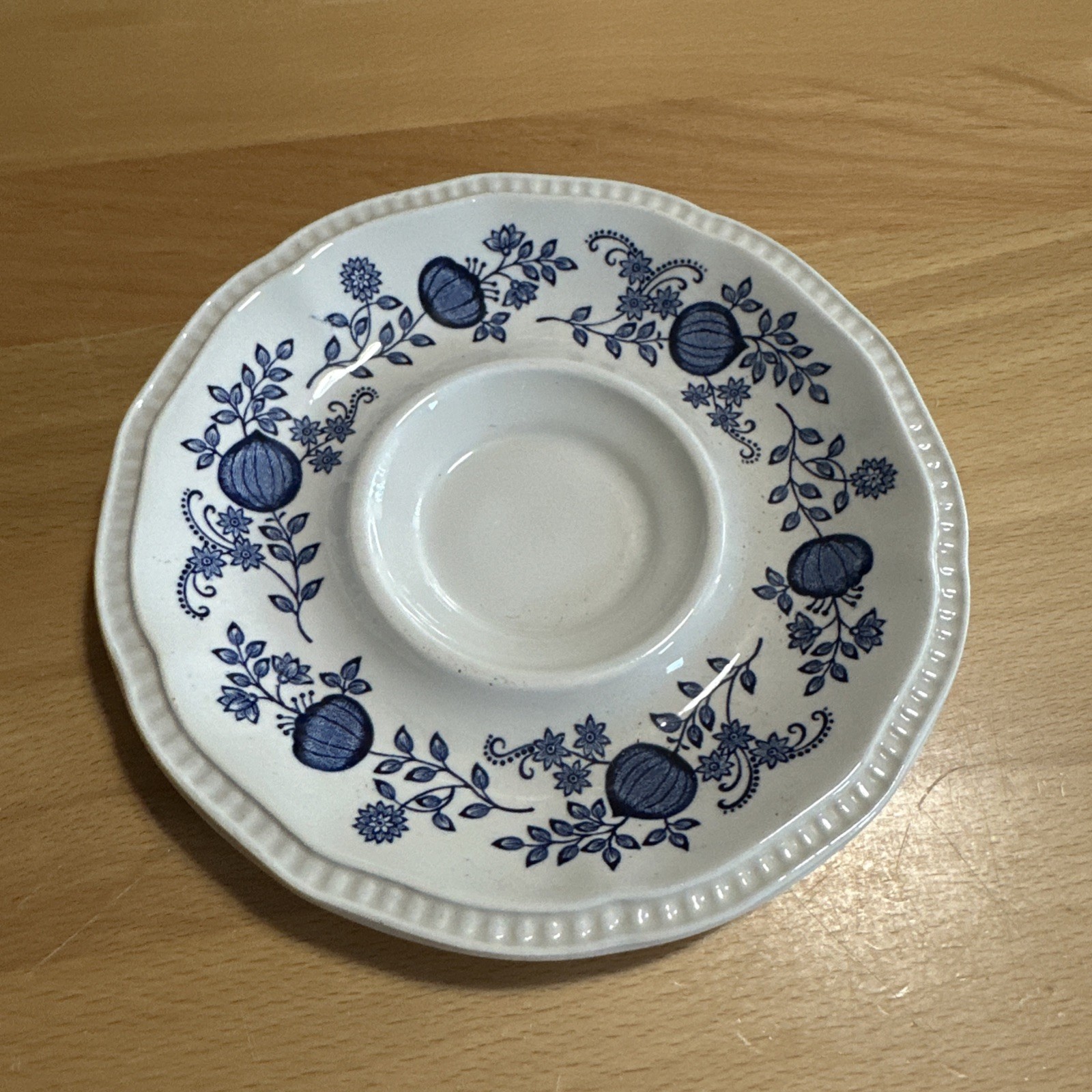 Blue Onion Kensington England Ironstone Saucer ONLY Vintage 6\
