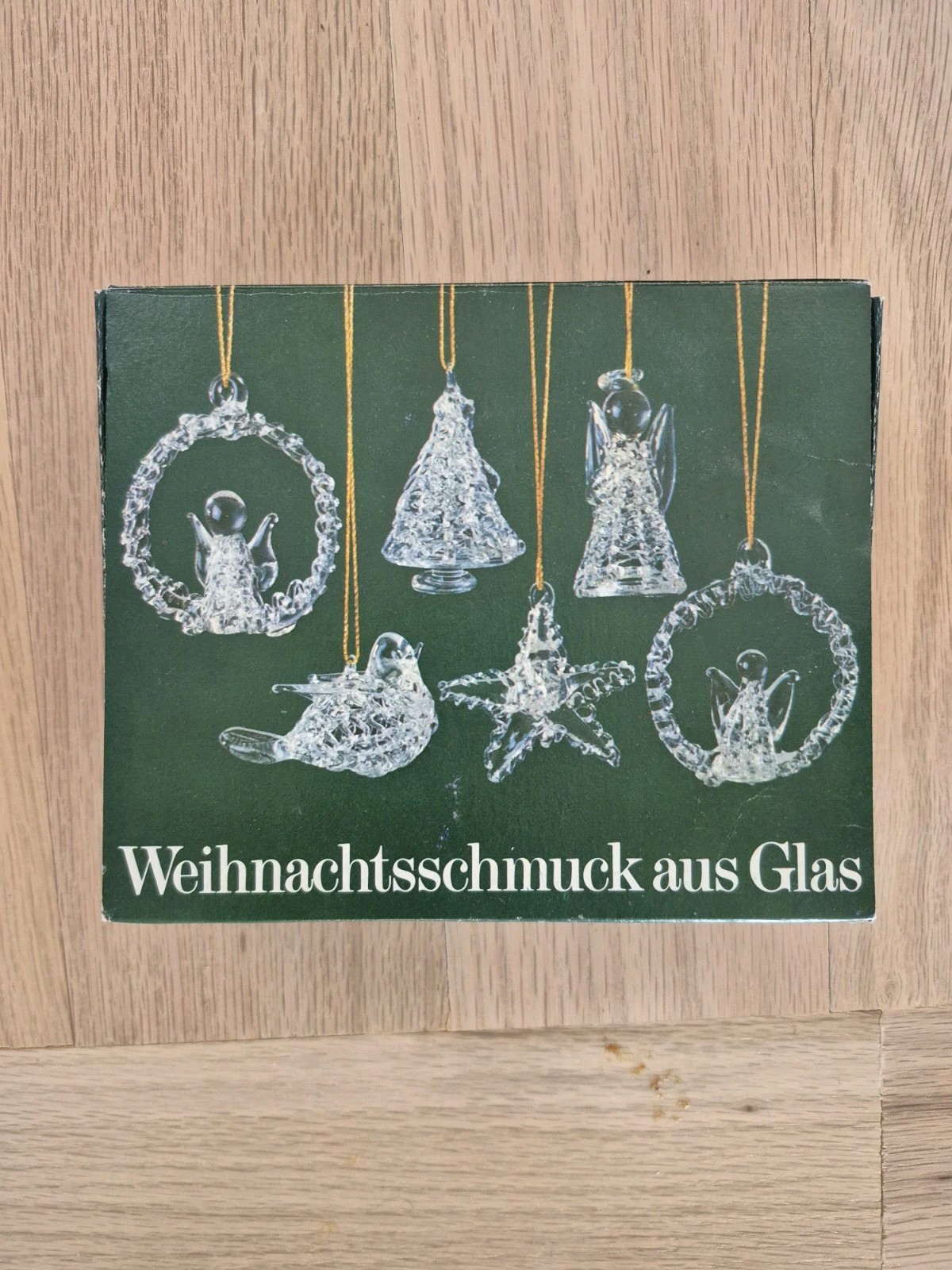 VTG Set 6  Weihnachts Schmuck Handmade Crystal Glass Christmas Ornaments