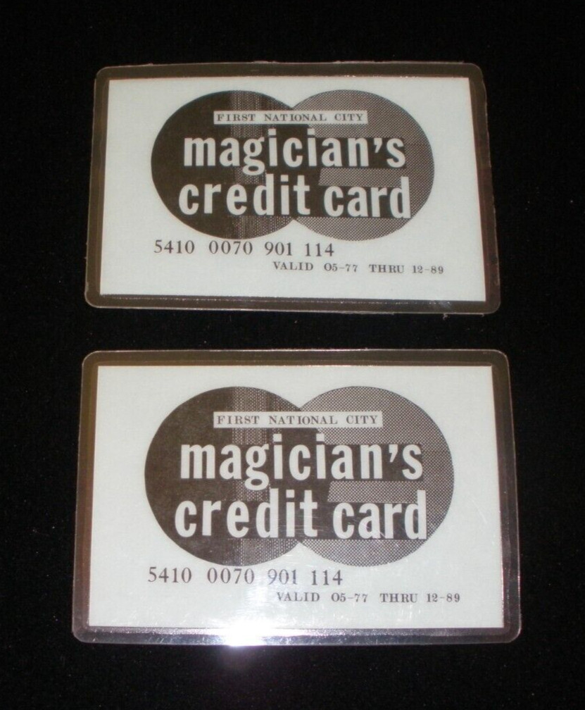 Vintage  Magician\'s Credit Card  Jose de la Torre