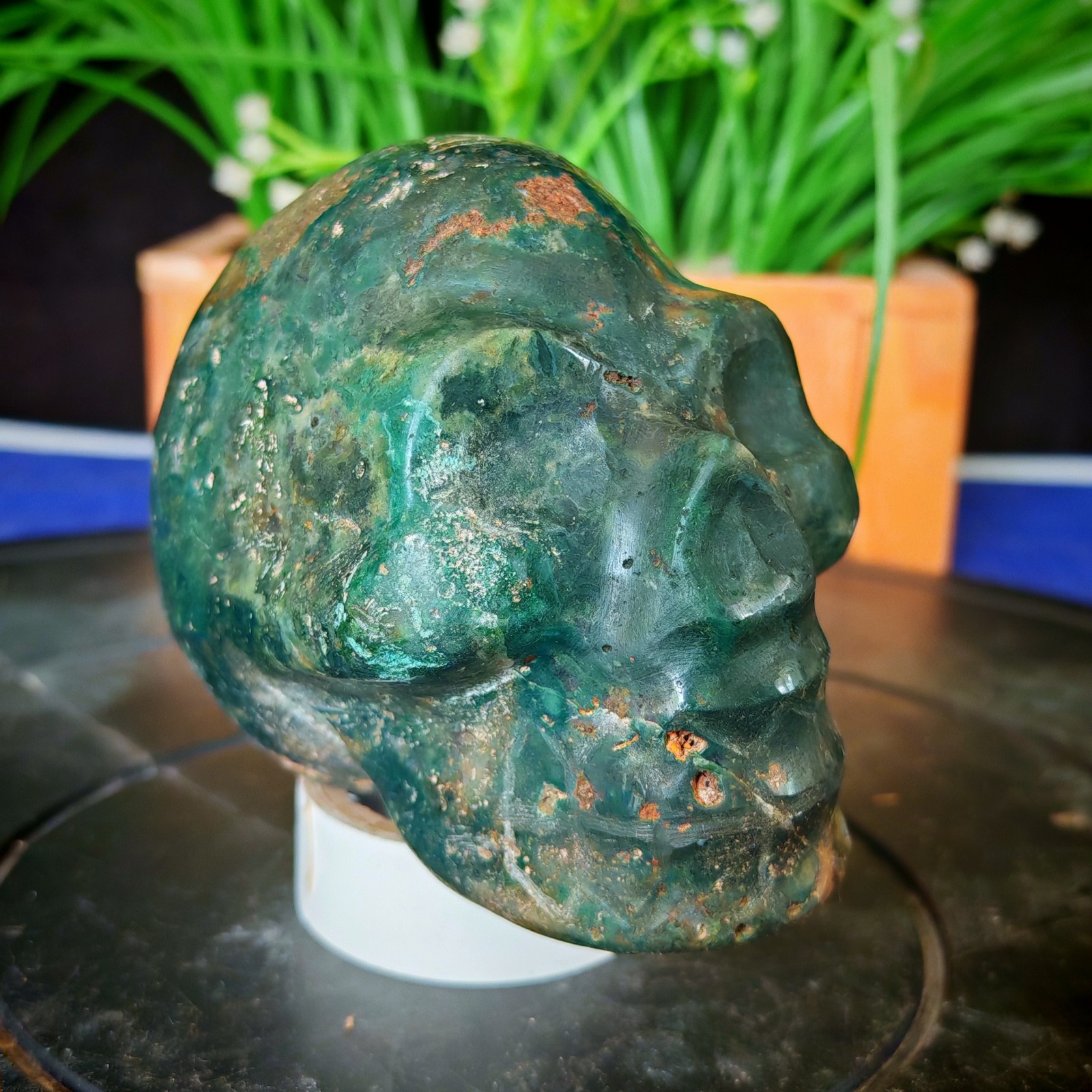 1.98LBTop natural crystal hand carved therapeutic artwork0.90kg