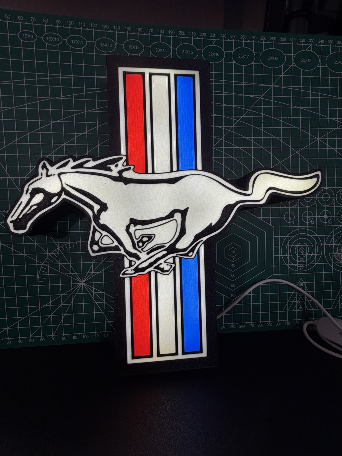 Ford Mustang Lighted Sign.