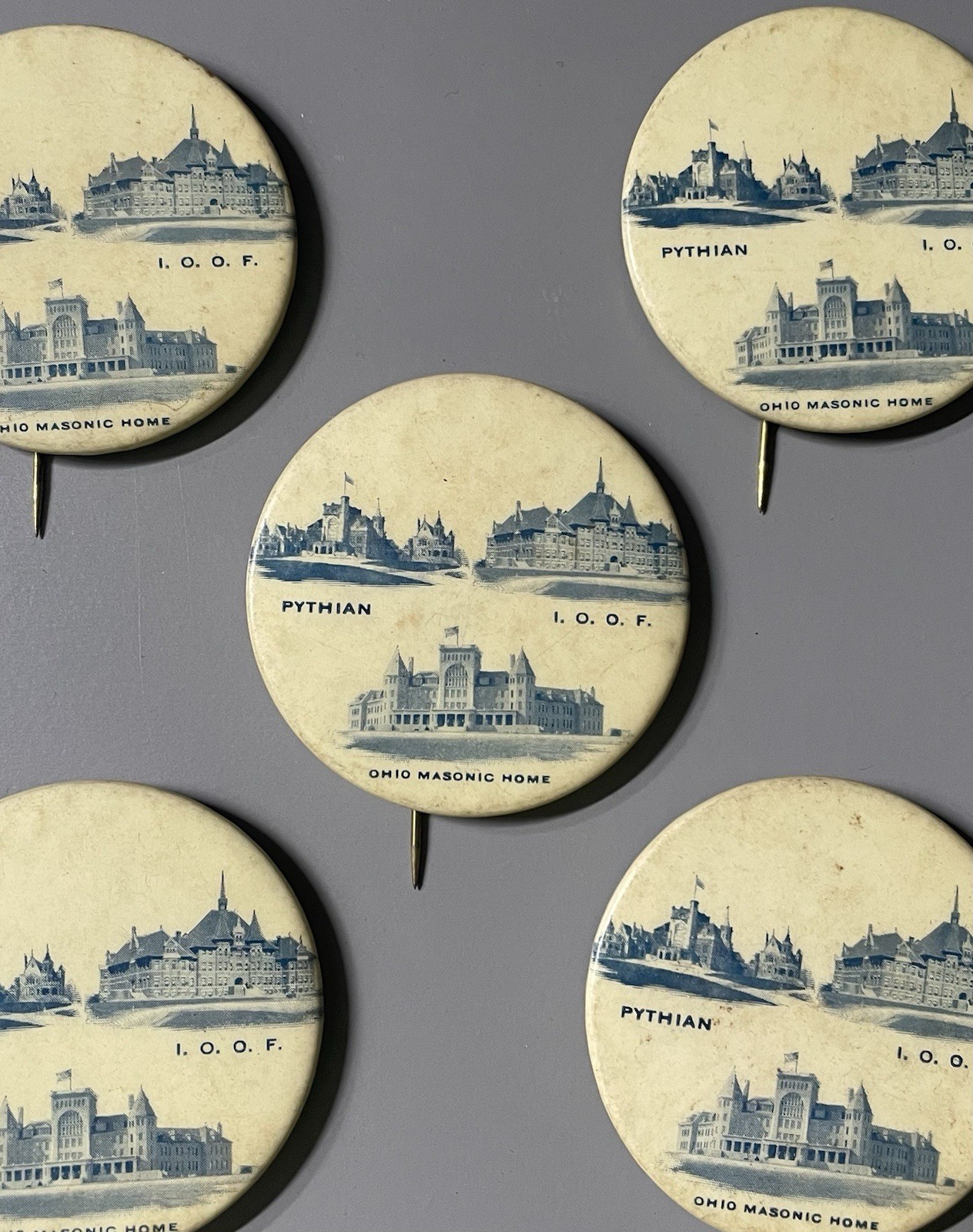 The Knights of Pythias Pythian Odd Fellow Ohio Masonic Home Pin Lot Of 5